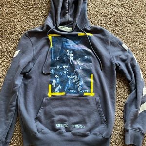 Off White Caravaggio Dark Blue Hoodie